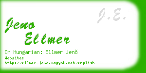 jeno ellmer business card